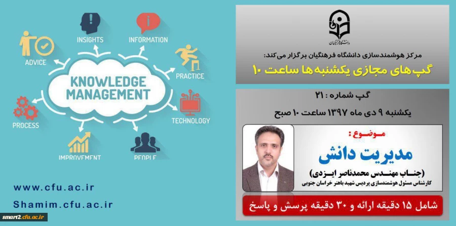 برگزاری سلسله جلسات گپ های تخصصی مجازی شماره 21 مرکز هوشمندسازی دانشگاه فرهنگیان 2
